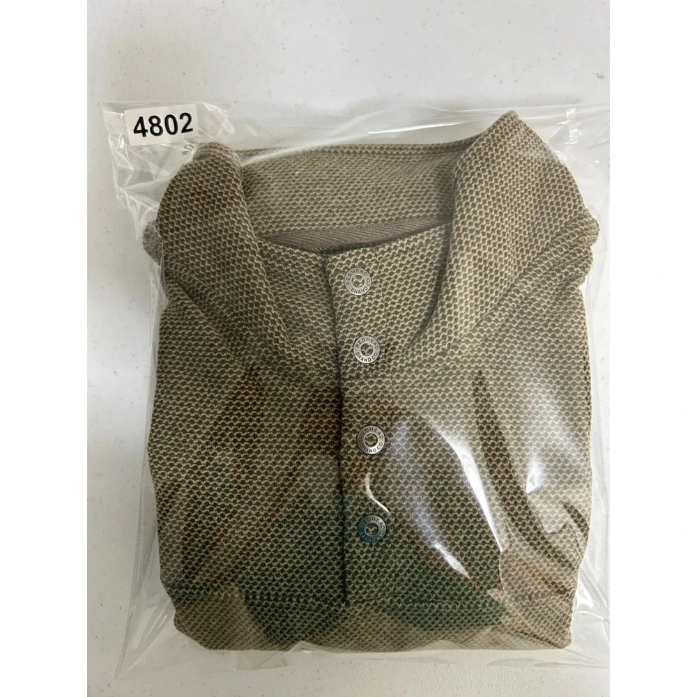 RedHead‎ Mens XL Olive Green Textured Knit Mock Neck 4-Button Pullover Sweater